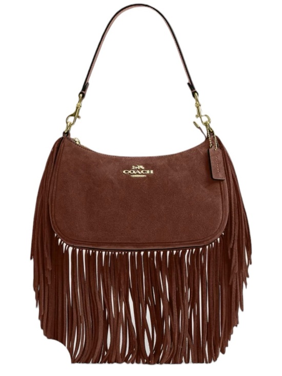 Coach Handbags - Coach Brown Suede Fringe Hobo Bag new in packaging